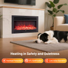1500W Electric Fireplace Insert with Adjustable Thermostat product image