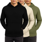 Men's Waffle Knit Thermal Pullover Hoodie (3-Pack) product image