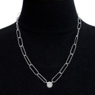 1 Carat Lab Created Diamond Necklace with Paperclip Chain product image