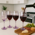 Epure Glassware Purple Spray 16.5oz Wine Glasses (Set of 4) product image