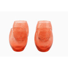 Epure Glassware Denali Rocks 13.75 oz Red Spray Flower-Print Cups (Set of 4) product image