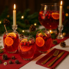 Epure Glassware Denali Rocks 13.75 oz Red Spray Flower-Print Cups (Set of 4) product image