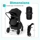 2-in-1 High Landscape Baby Stroller with Storage Basket product image