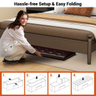 43" Folding Storage Ottoman Bench with Side Pocket Storage product image