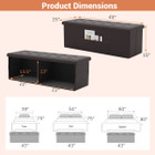 43" Folding Storage Ottoman Bench with Side Pocket Storage product image