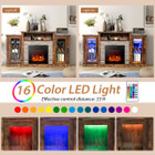 Fireplace TV Stand with LED Lights and Adjustable Temperature product image