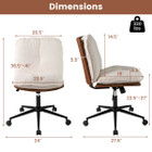  Armless Adjustable Home Office Chair with Rocking Backrest product image
