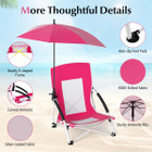 Portable Beach Umbrella Chair with Parasol and Tilt-Adjustable Knob product image