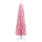 Artificial Pink Christmas Tree with Folding Metal Stand product image