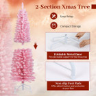 Artificial Pink Christmas Tree with Folding Metal Stand product image