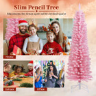 Artificial Pink Christmas Tree with Folding Metal Stand product image