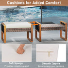 Outdoor PE Rattan Wicker Ottoman (2-Pack) product image