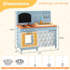 Kids' Wooden Kitchen Play Set with Circulation Faucet product image