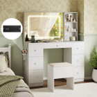 Vanity Desk with Built-in Charging Station and 3 Lighting Modes  product image