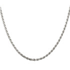 Sterling Silver Diamond Cut Rope Chain Necklace product image