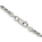 Sterling Silver Diamond Cut Rope Chain Necklace product image