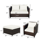 Rattan 5-Piece Cushioned Patio Set product image