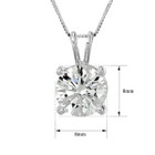 2-Carat Round Brilliant Moissanite Necklace in 14K Gold product image