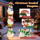 Set of 3 Lighted Penguins Decoration with 156 Warm White Lights product image