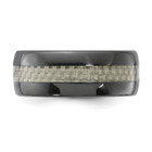 Men's Ceramic Carbon Fiber Inlay Wedding Band Ring product image