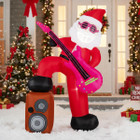 8.4 ft Inflatable Guitar Santa Claus with Sound-Synced Light Effect product image