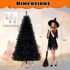 Halloween Tree with Black Branch Tips and Orange, Purple LED Lights product image
