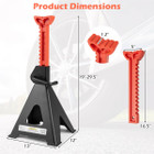 Lock and Height Adjustable Jack Stand with Handle (2-Pack) product image