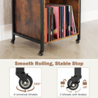 Mobile Record Player Stand with Power Cubby  product image