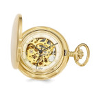 Gold-Finish Brass Mechanical Gear View Pocket Watch  (42mm) product image