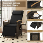 Adjustable Wicker Patio Recliner Chair product image