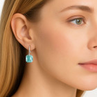 Leverback Asscher Cut Gemstone Earrings product image