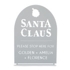 Santa Claus Personalized Christmas Stop Sign  product image