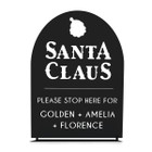Santa Claus Personalized Christmas Stop Sign  product image