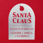 Santa Claus Personalized Christmas Stop Sign  product image