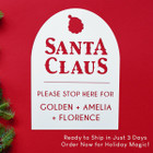 Santa Claus Personalized Christmas Stop Sign  product image