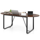 71" Oval Home Office Table with Cable Management product image