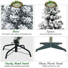 Pre-lit Snow Flocked Artificial Christmas Pencil Tree product image