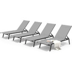 Adjustable Outdoor Chaise Lounge Chairs with Wheels product image