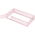 Twin Size Floor Bed with Gate and Safety Guardrails product image