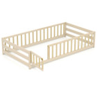 Twin Size Floor Bed with Gate and Safety Guardrails product image