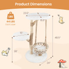 48.5” Solid Wood Cat Tree with Cradle and Scratching Post  product image