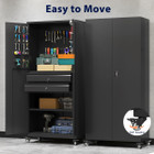 71" Metal Garage Storage Cabinet with Wheels product image