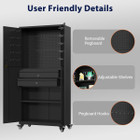 71" Metal Garage Storage Cabinet with Wheels product image