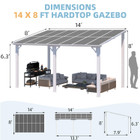 Outdoor Lean-to Hard Top Pergola product image