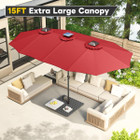 15FT Patio Umbrella with Solar Lights product image
