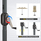 15FT Patio Umbrella with Solar Lights product image