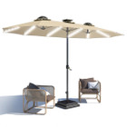 15FT Patio Umbrella with Solar Lights product image