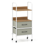 Rolling Utility Storage Cart with Open Shelves (1 or 2-Pack) product image