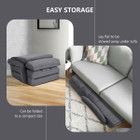 Folding Floor Armchair with Adjustable Back and Lumbar Pillow product image