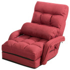Folding Floor Armchair with Adjustable Back and Lumbar Pillow product image